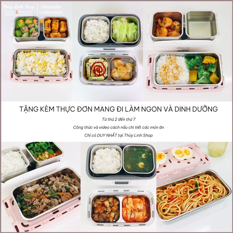 HỘP CƠM CẮM ĐIỆN BEAR 3 NGĂN - 2 TẦNG CAO CẤP - HÀNG CHÍNH HÃNG BẢO HÀNH 1 NĂM - CÓ HDSD TIẾNG VIỆT CỤ THỂ