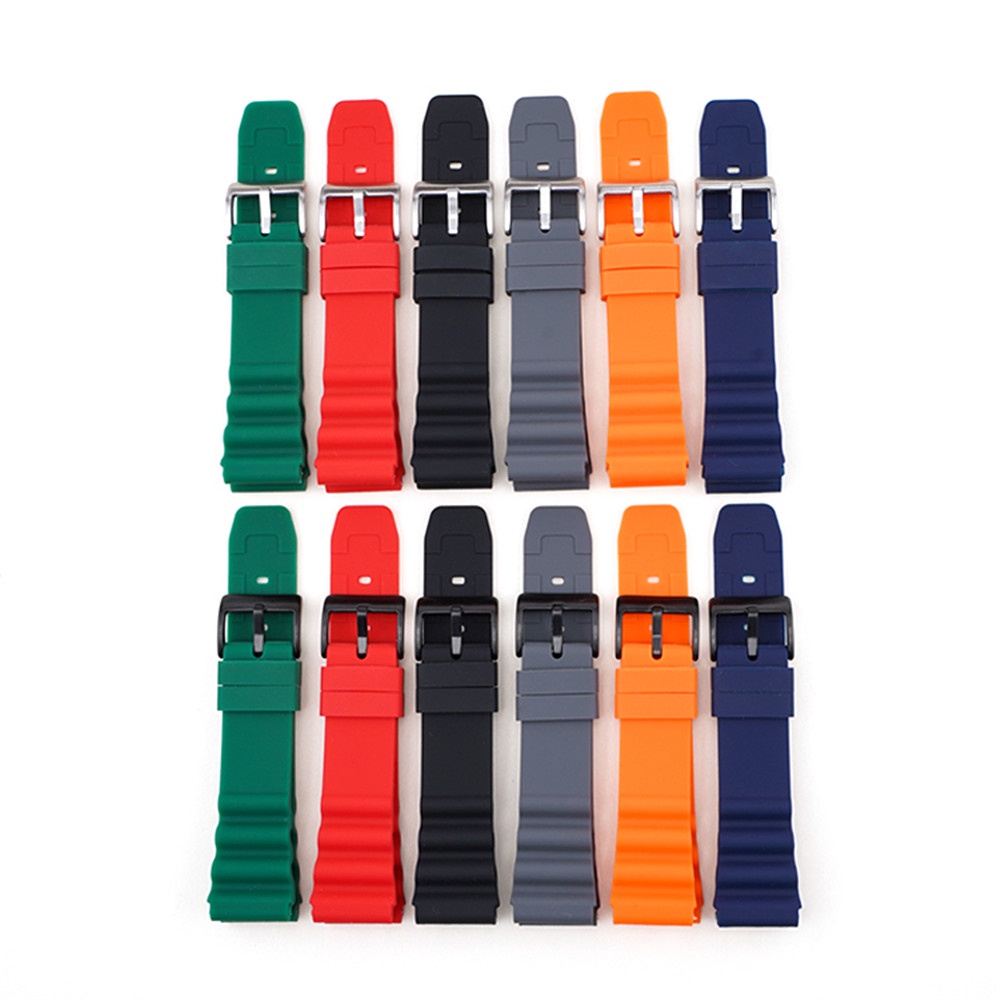 Dây Đeo Đồng Hồ Bằng Silicon Chống Thấm Nước 20mm 22mm Cho Seiko Srx007 SRP777J1