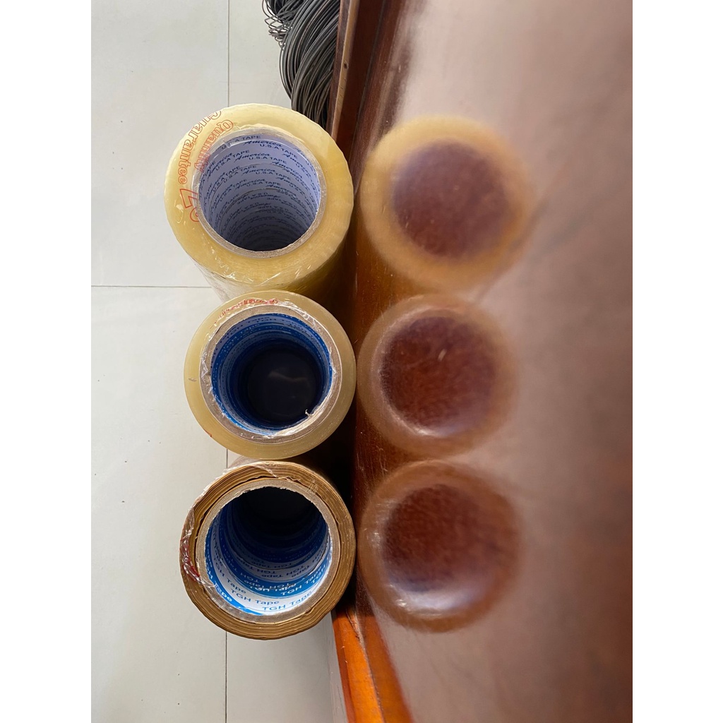 Băng keo trong, đục, loại 100YARD, 200YARD (dài 117m, máy đo), băng keo dán thùng, gói hàng siêu dính, siêu chắc chắn