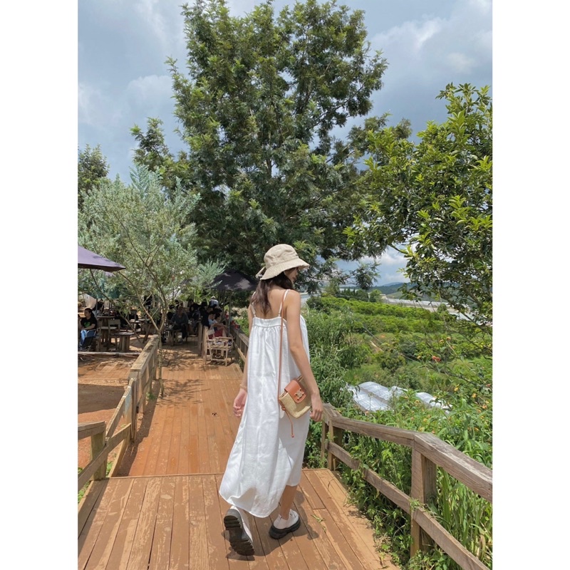 Đầm maxi 2 dây suông