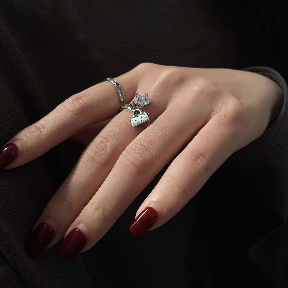 Nhẫn Nữ ANEMONE|Màu Sắc Túi Xách Đính Đá Lấp Lánh Thời Trang|Phong Cách Hàn Quốc Zircon