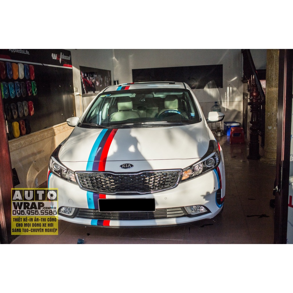 Tem họa tiết xe Cerato BIM 1 - Tem họa tiết ô tô Kia, tem dán sườn xe thể thao