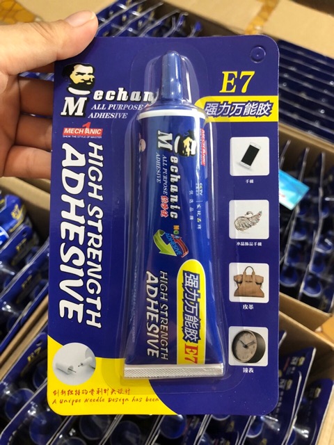 Keo dán đa năng E7 Mechanic( trong/đen)