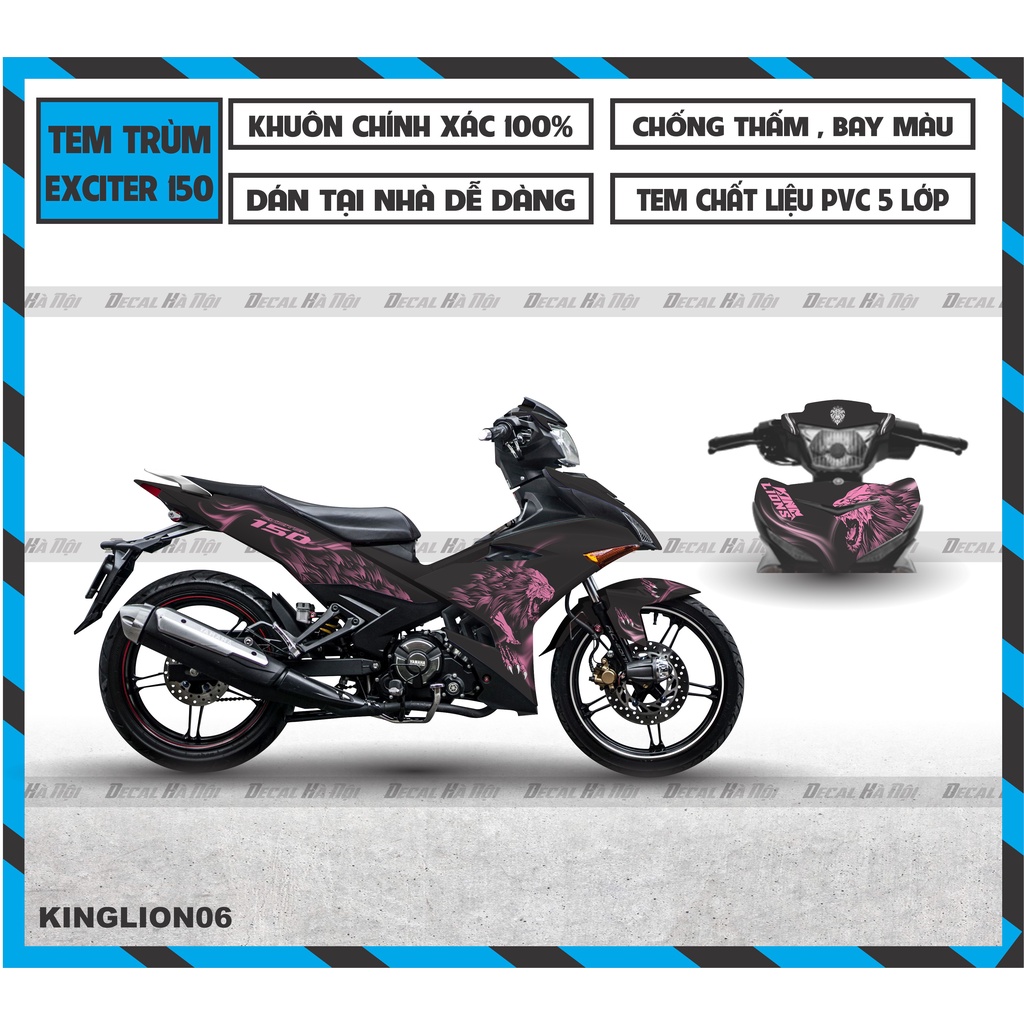 TEM TRÙM EXCITER 150 ( MẪU KING LION ) NHIỀU MÀU SẮC LỰA CHỌN