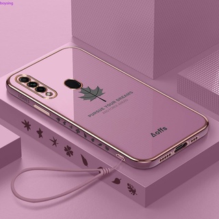 Ốp Lưng Mạ Điện Hình Lá Phong Cho OPPO A8/A15/A35/R11/R11S