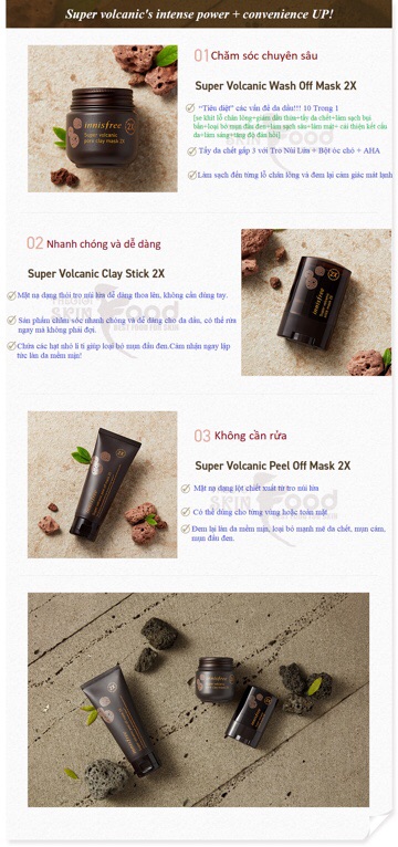 Mặt nạ đất sét Innisfree Super Volcanic Pore Clay Mask 2X