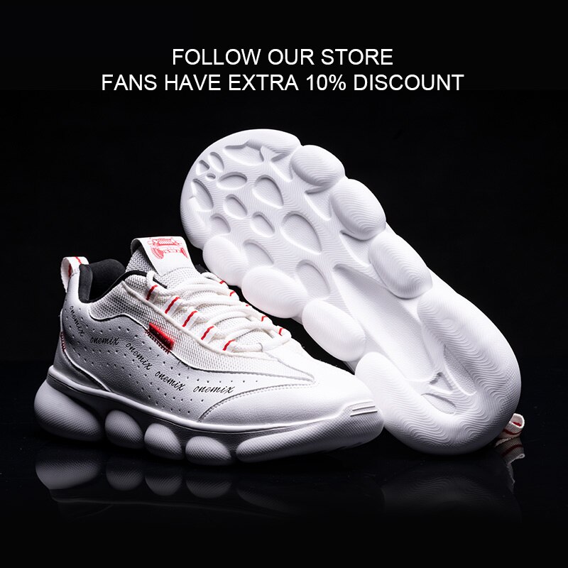 ONEMIX Walking Shoes For Men Lightweight Leisure Sneakers Fashion Casual Street Sports Shoes Lace Up Soft Outdoor Jogging Shoes