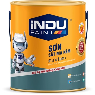 Sơn sắt mạ kẽm INDU màu Z32 ghi mờ lon 800ml