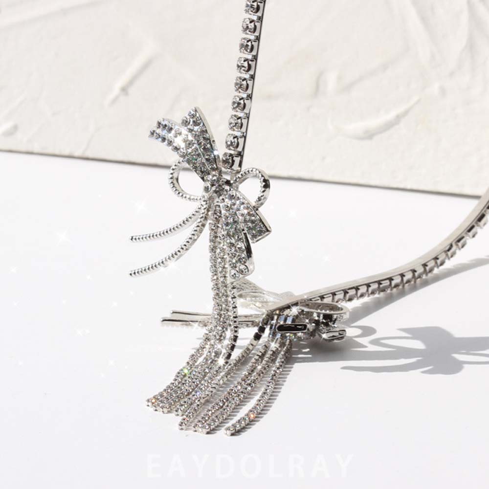 Cài tóc tua rua đính nơ thời trang sang trọng cho nữ