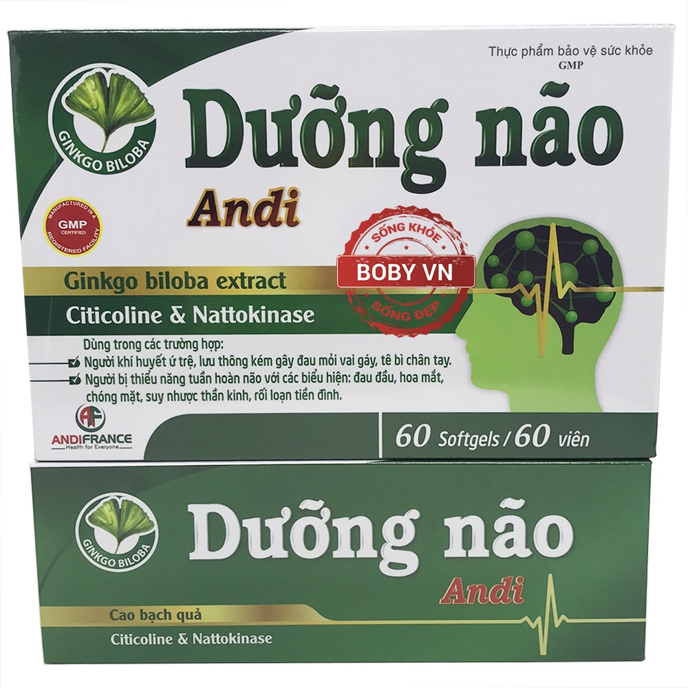 Dưỡng não Andi hoạt huyết, tăng cường tuần hoàn và lưu thông máu não