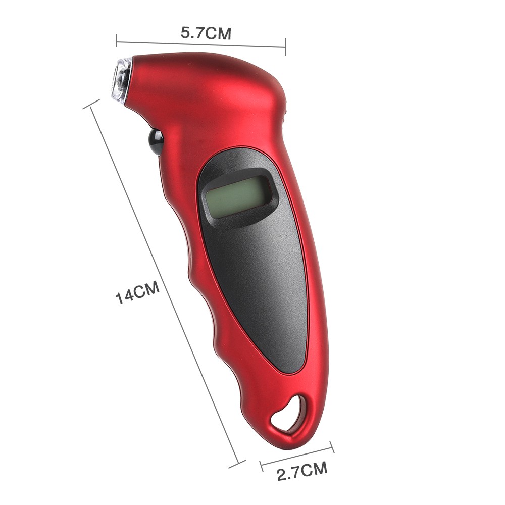 TG105 màn hình kỹ thuật số lốp xe ô tô khí áp kế màn hình tinh thể lỏng đồng hồ đo áp suất khí áp kế ô tô xe tải xe máy kiểm tra