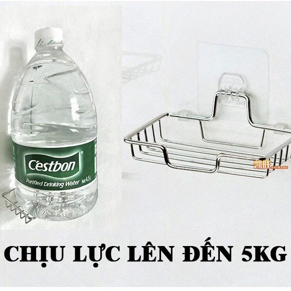 Giá để đồ xà bông bằng inox dán tường gọn gàng tiện ích siêu dính