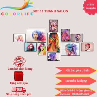 TRANH KHUNG TÓC NỮ TREO TƯỜNG -DÁN TƯỜNG TRANG TRÍ QUÁN TÓC SEOHAIR3