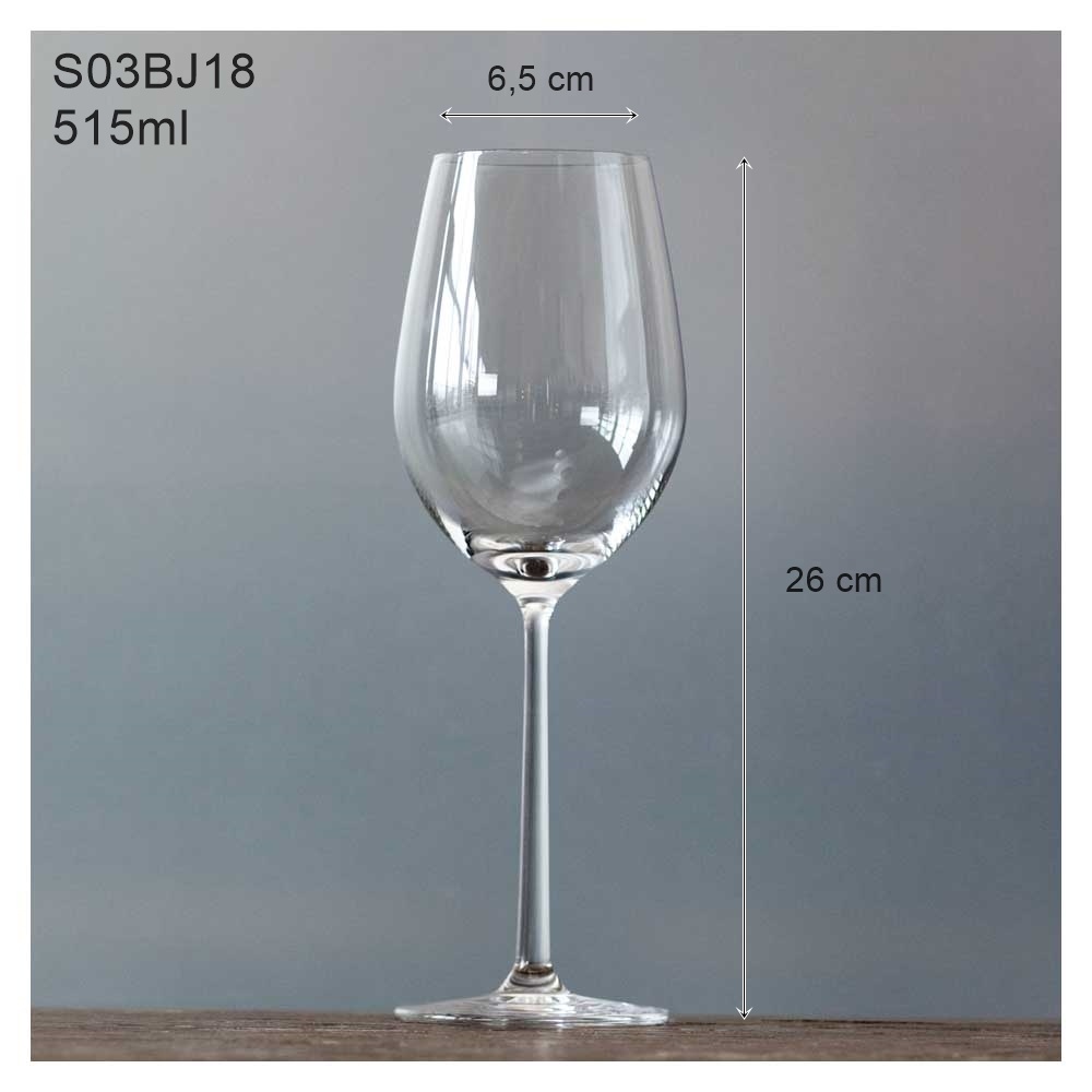 Bộ 6 Ly Uống Rượu Vang Đỏ Pha Lê Cao Cấp Lucaris Beaujolais 515ml Nhập Khẩu Chính Hãng Không Chứa Chì - Shanghai S03BJ18