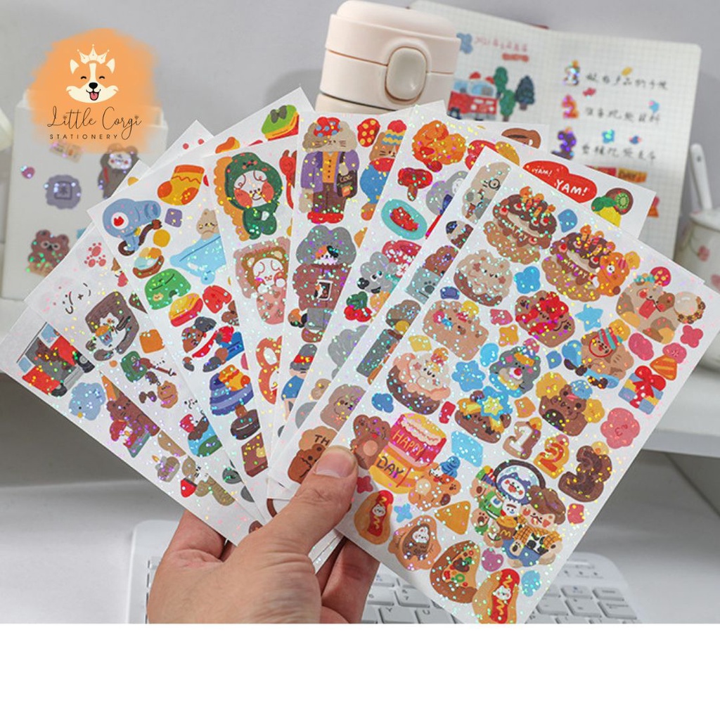 Hình dán sticker trang trí toploader, sổ tay, điện thoại móc khóa hologram nhiều mẫu - Nhãn dán sticker hologram