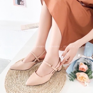 Giày sandal bít mũi gót cao 5cm