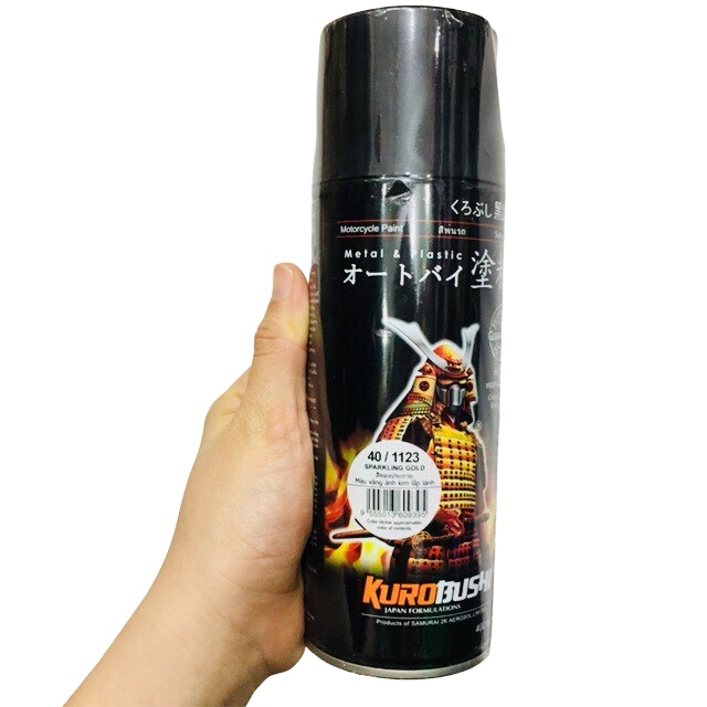 Sơn xịt Samurai - 40/1123 MÀU VÀNG ÁNH KIM LẤP LÁNH 400ML