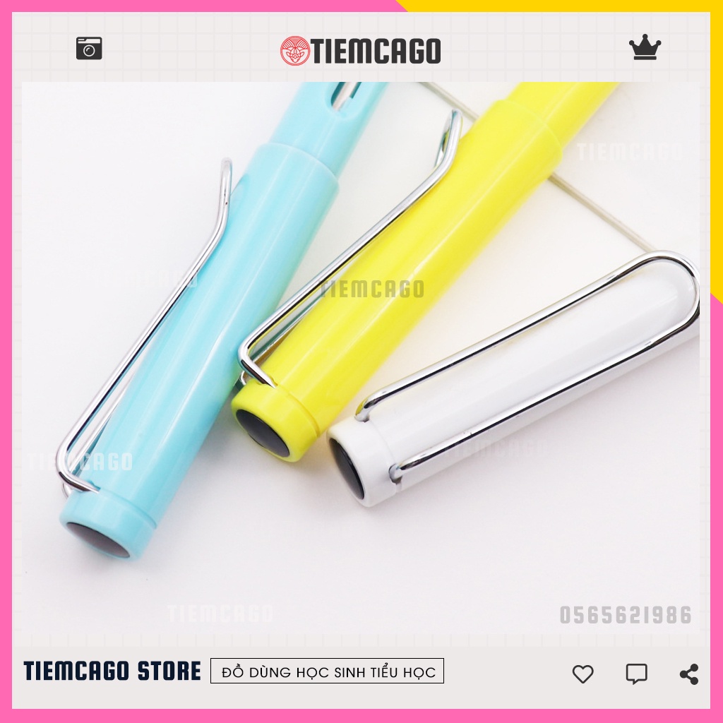 Bút máy luyện chữ đẹp nét thanh đậm ngòi trơn êm ái thân nhỏ cho bé học lớp 1 CG16