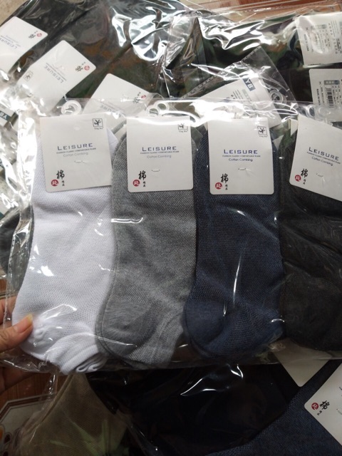 10 đôi tất nam thông hơi cổ ngắn