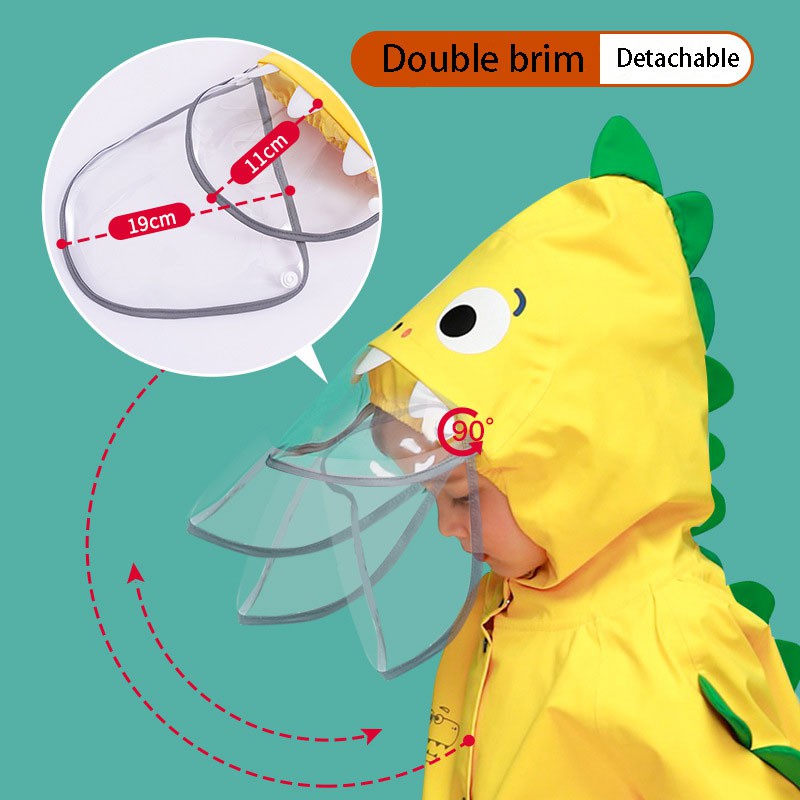 Áo Mưa Kiểu Dáng Khủng Long Dễ Thương Cho Bé