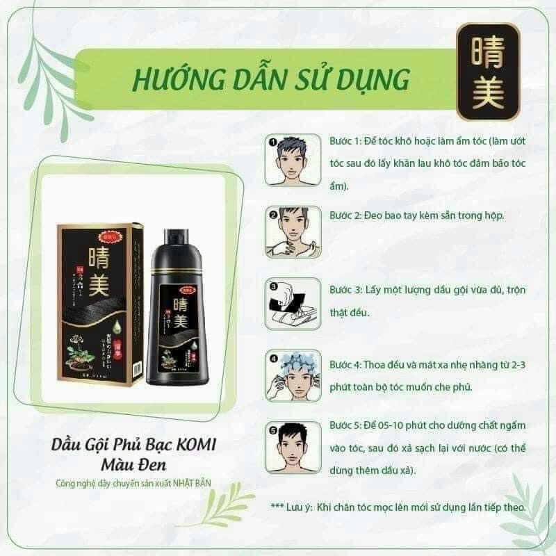 [Hàng Nhật] ✅Dầu gội nhuộm phủ bạc tóc Komi Nhật [Hàng Chính Hãng] (Japan)