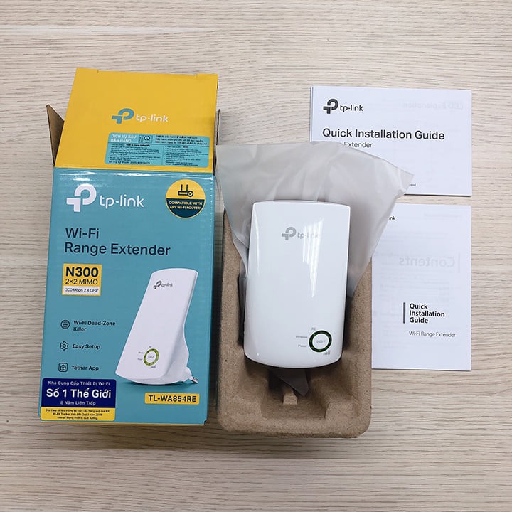 [Hàng chính hãng] Kích sóng TP LINK WA854RE chuẩn tốc độ 300 Mbps có đèn LED báo | BigBuy360 - bigbuy360.vn