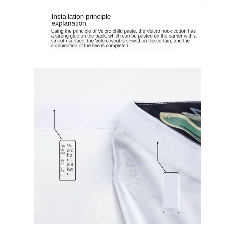 Rèm khóa dán tự cuốn, lắp đặt phòng không thủng, che nắng cho ngủ, chống cách nhiệt Gửi Velcro + dcây buộ
