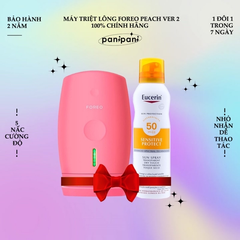 [HỖ TRƠ BẢO HÀNH-1 ĐÔI 1 TRONG 7 NGÀY] MÁY TRIỆT LÔNG FOREO PEACH