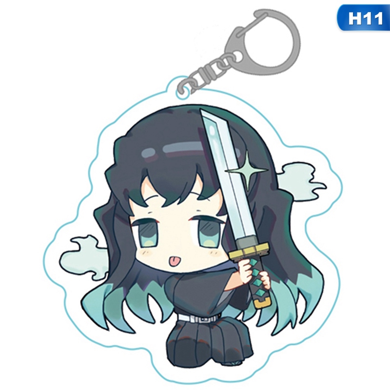 Móc khóa acrylic hình nhân vật hoạt hình Demon Slayer: Kimetsu no Yaiba