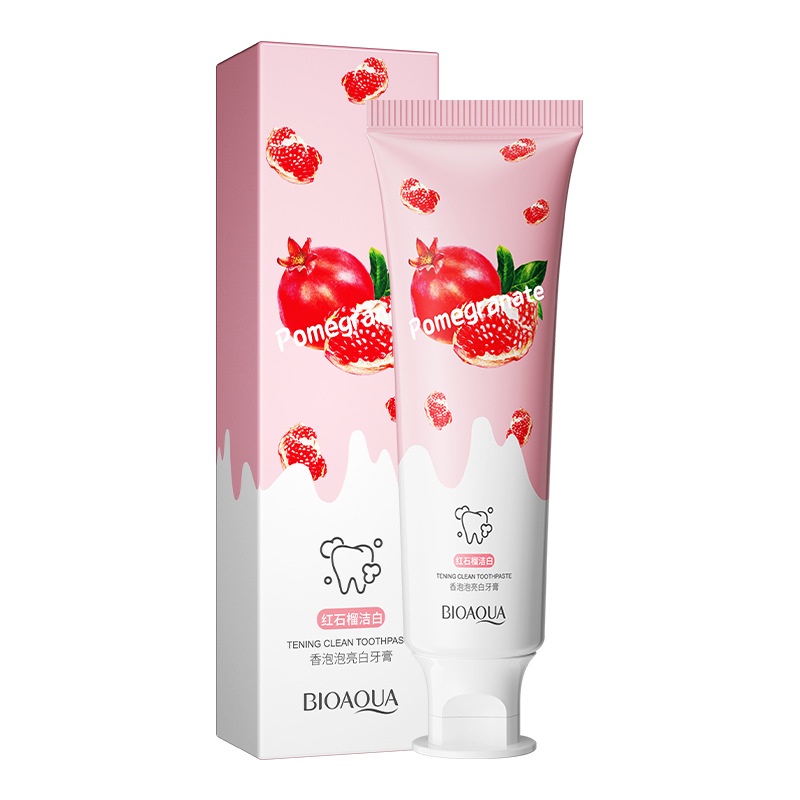 Kem đánh răng BIOAQUA vị đào-chanh leo-lựu-chanh giúp hơi thở thơm mát dài lâu