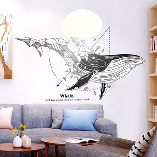 Giấy Dán Tường Trang Trí Hình Cá Voi