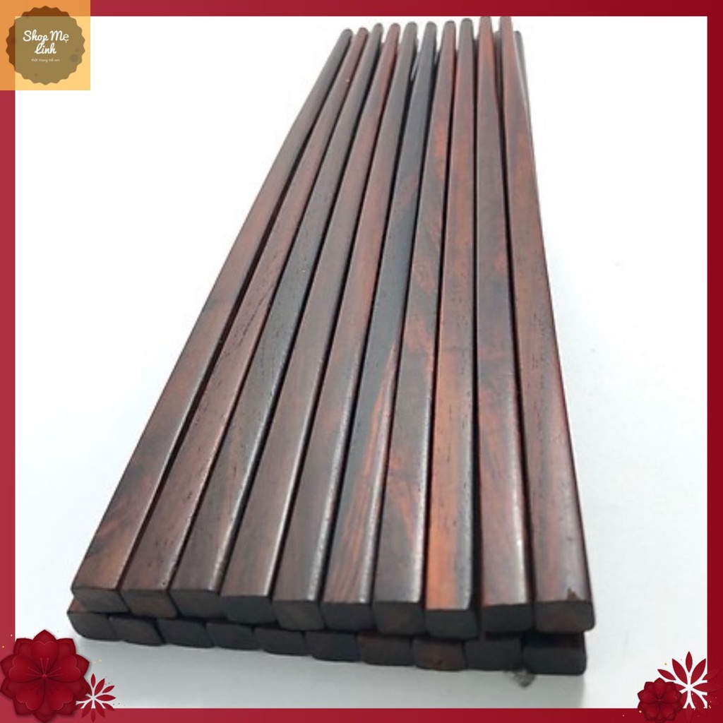 đũa gỗ , 10 đôi đũa gỗ trắc cao cấp hàng được làm thủ công nên an toàn cho sức khỏe mọi người hương mun hàn quốc nhật