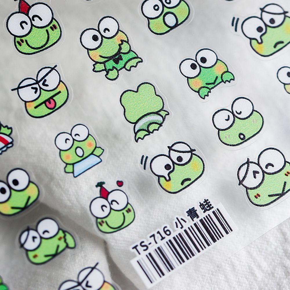 OCEANMAP Cartoon Nail Stickers Fashion Bear Cherry Frog Bownot Tiger DIY Nail Art Decorations