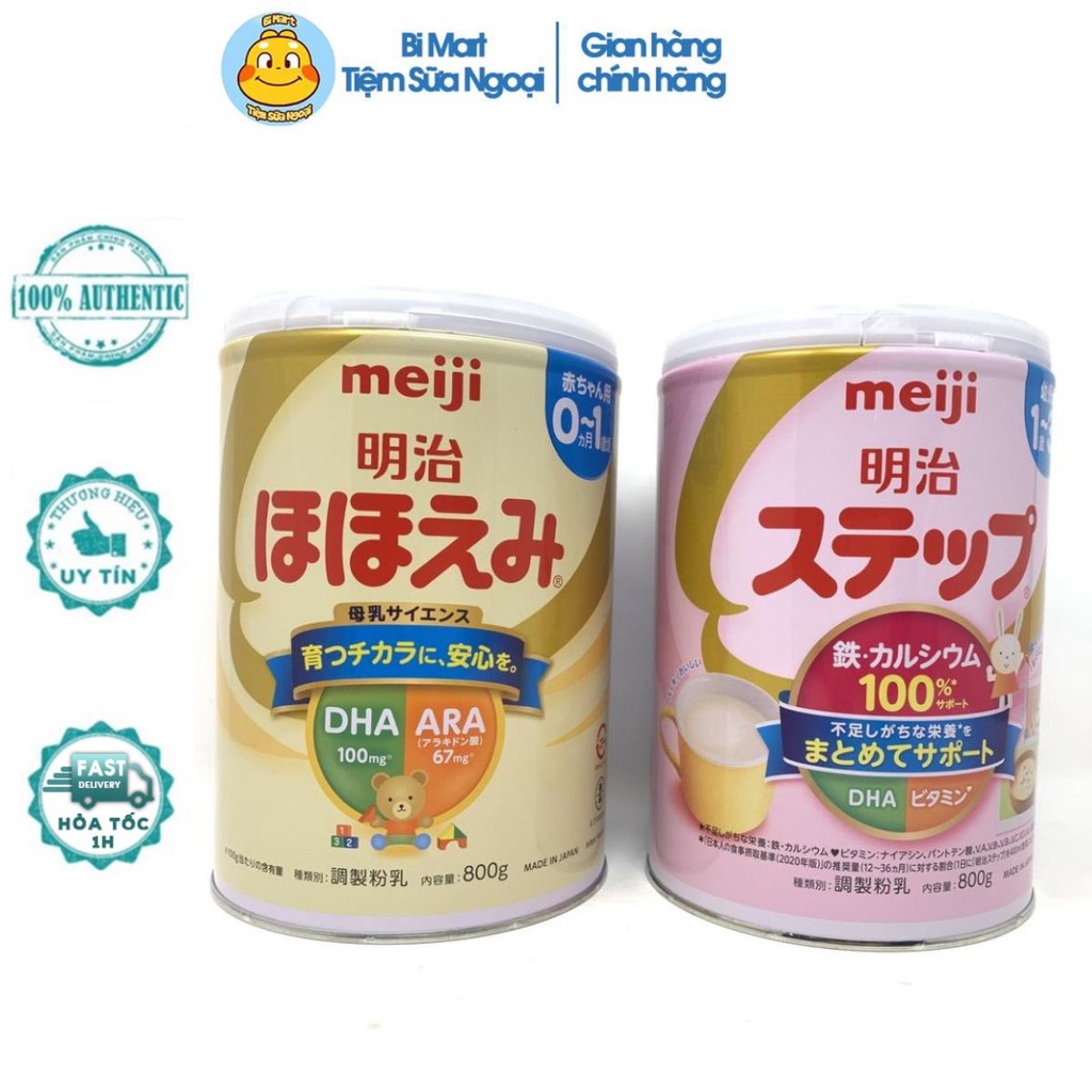 Sữa Meiji nội địa Nhật 800gr Meiji Lon số 0 và số 9  nguyên liệu từ thiên nhiên mẫu mới date mới nhất  - 𝐁𝐢 𝐌𝐚𝐫𝐭