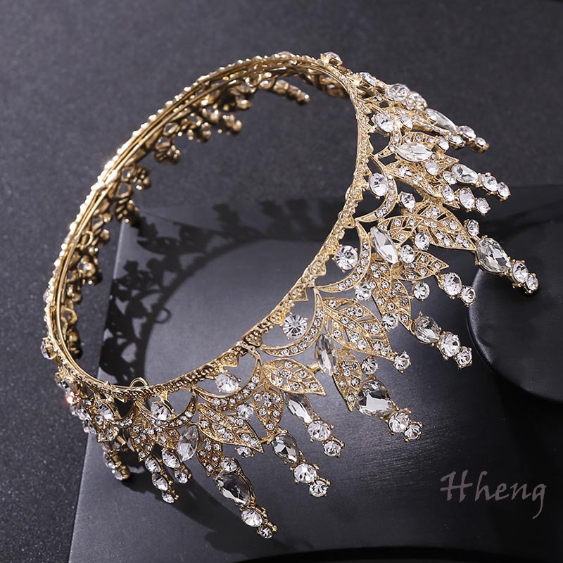 YADORNOS Nữ hoàng tóc trang sức bó nóng bán mũ hợp kim inlay kim cương cô dâu phụ kiện đám cưới
