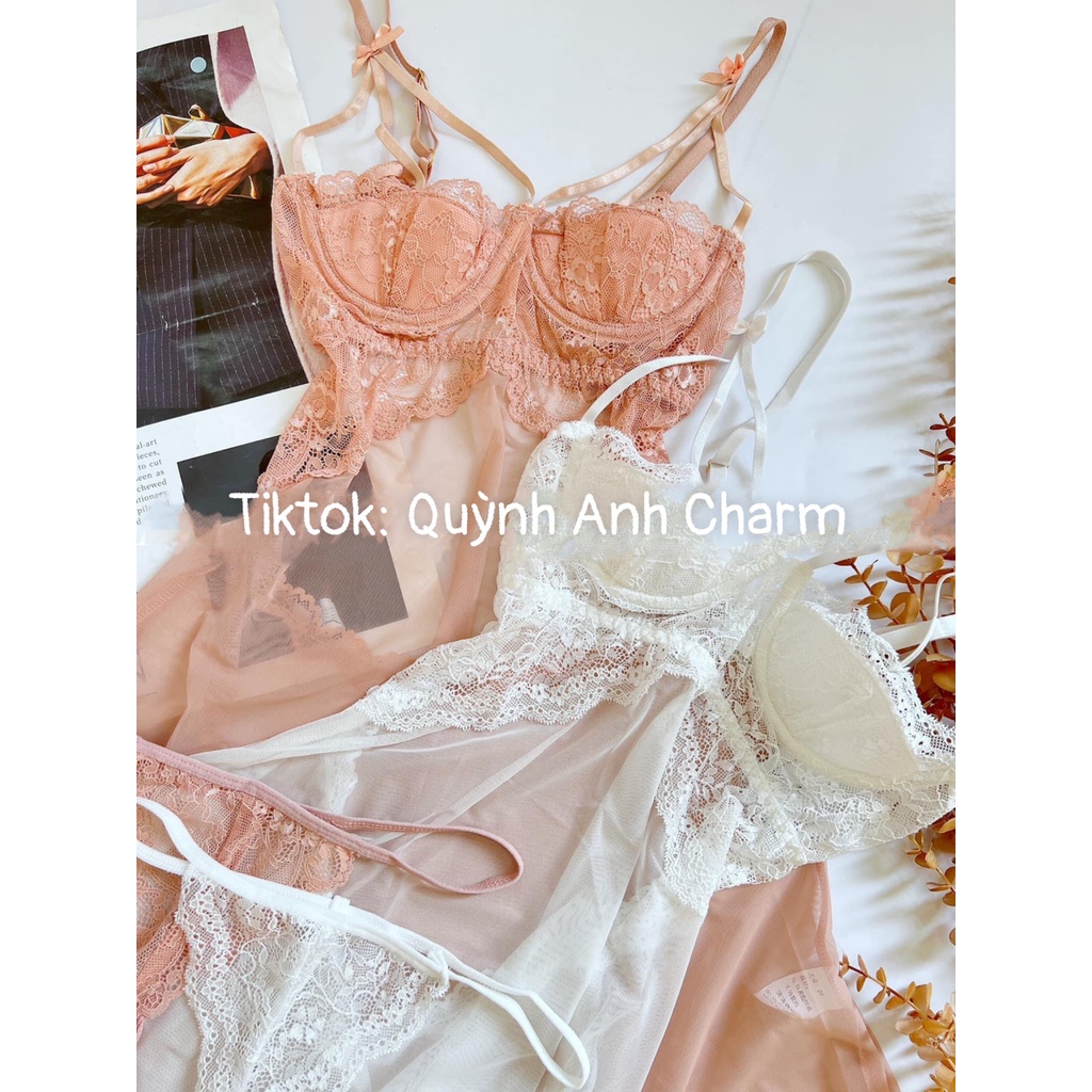 Váy ngủ sexy xuyên thấu quyến rũ tặng kèm chip - SP035 new | BigBuy360 - bigbuy360.vn