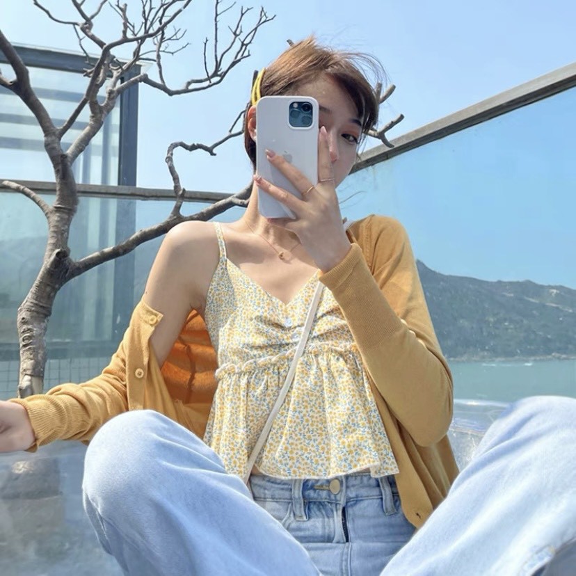 Áo 2 dây nhún ngực bánh bèo Ulzznag style 🌸 Hàng Quảng Châu