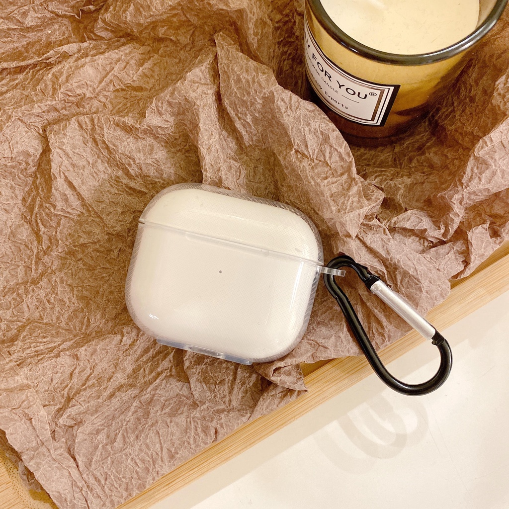 Vỏ Bảo Vệ Hộp Sạc Tai Nghe compatible AirPods 3 Pro compatible AirPods 2 Pro Trong Suốt Kèm Giá Đỡ Tiện Dụng