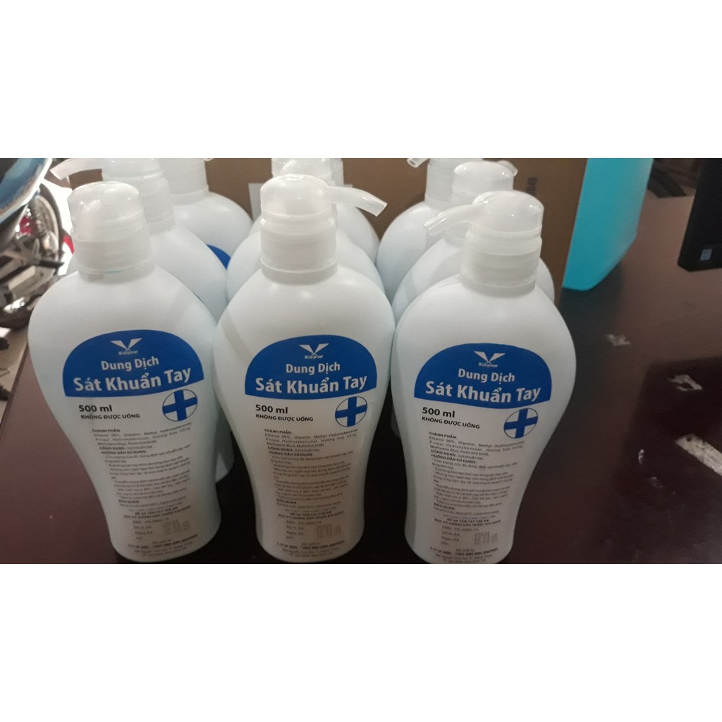 [Bác Sĩ Khuyên Dùng]Nước Rửa Tay Khô Diệt Khuẩn Cực Tốt  BIDIPHAR 500ml