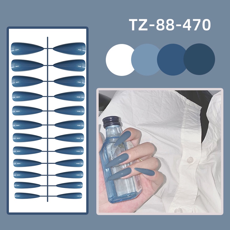 Set 24 móng tay giả màu sắc xinh xắn<br>