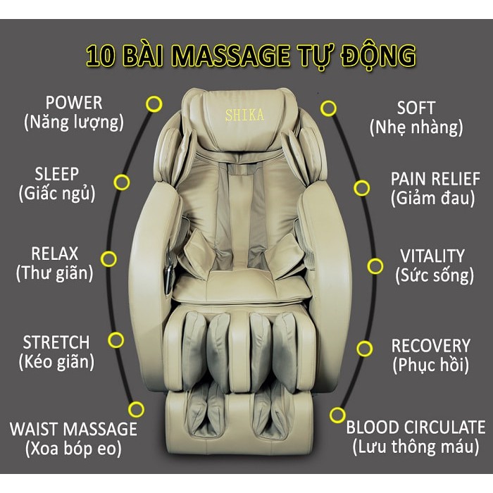 Ghế Massage 3D Shika SK-8926 chăm sóc sức khỏe người cao tuổi