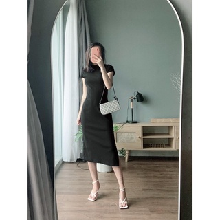 AfterBefore | Đầm thun gân cotton nhiều màu