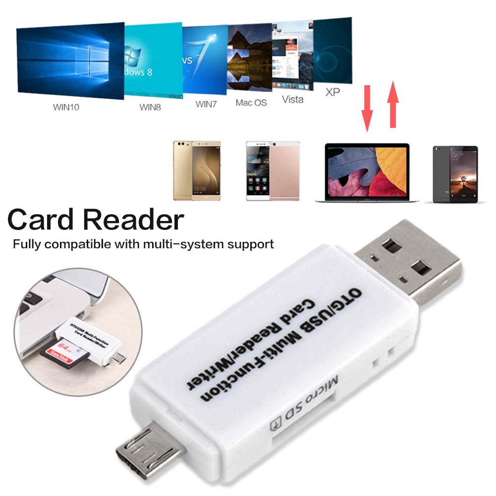 Đầu đọc Thẻ OTG Multifunctional Micro SD / SD Card / USB Reader/TF Card/SD Thẻ Nhớ