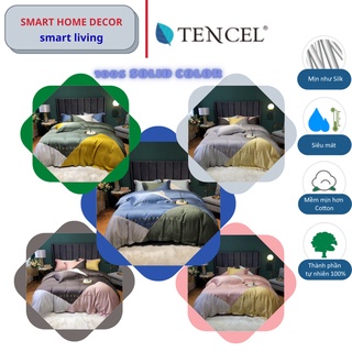 [5 món] Bộ chăn ga cao cấp 100%Tencel 100s, Phối 3 màu Eatravagant siêu sang, xịn, mát, mịn