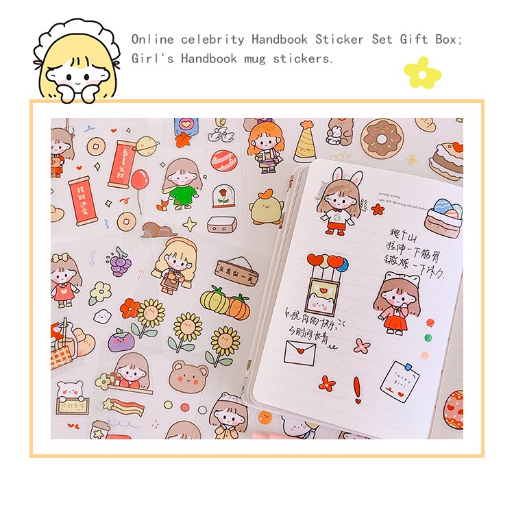 Set 25 tấm hình dán kiểu hoạt hình chống thấm nước