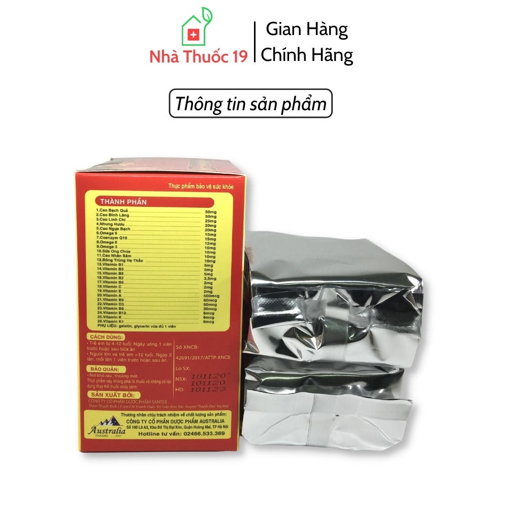 Viên Đạm Bổ Tổng Hợp Protamin 26 - Đạm Tổng Hợp Bồi Bổ Cơ Thể, Tăng Cường Sức Khỏe Ăn Ngon Ngủ Ngon (Hộp 100 viên)