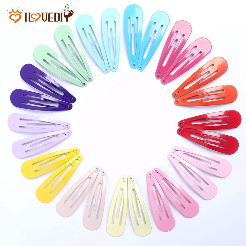 Set 20 kẹp tóc kim loại màu kẹo ngọt cho nữ