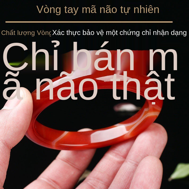 Vòng tay mã não đỏ tự nhiên Yushangui bằng ngọc trang sức món quà nữ thật với giấy chứng nhận