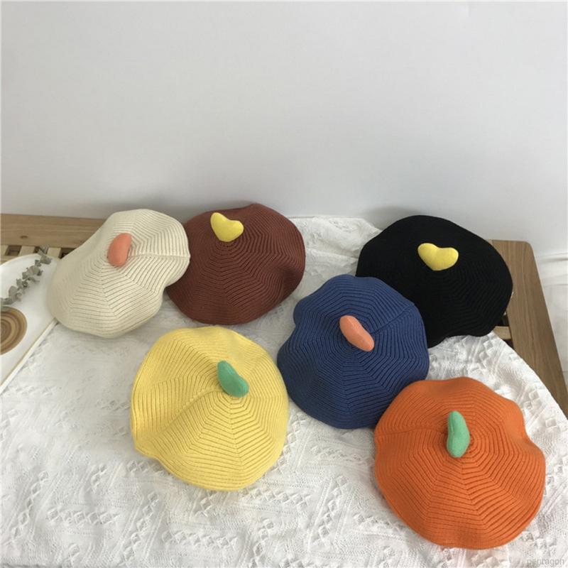 Mũ nồi dệt kim phong cách Hàn Quốc xinh xắn cho bé