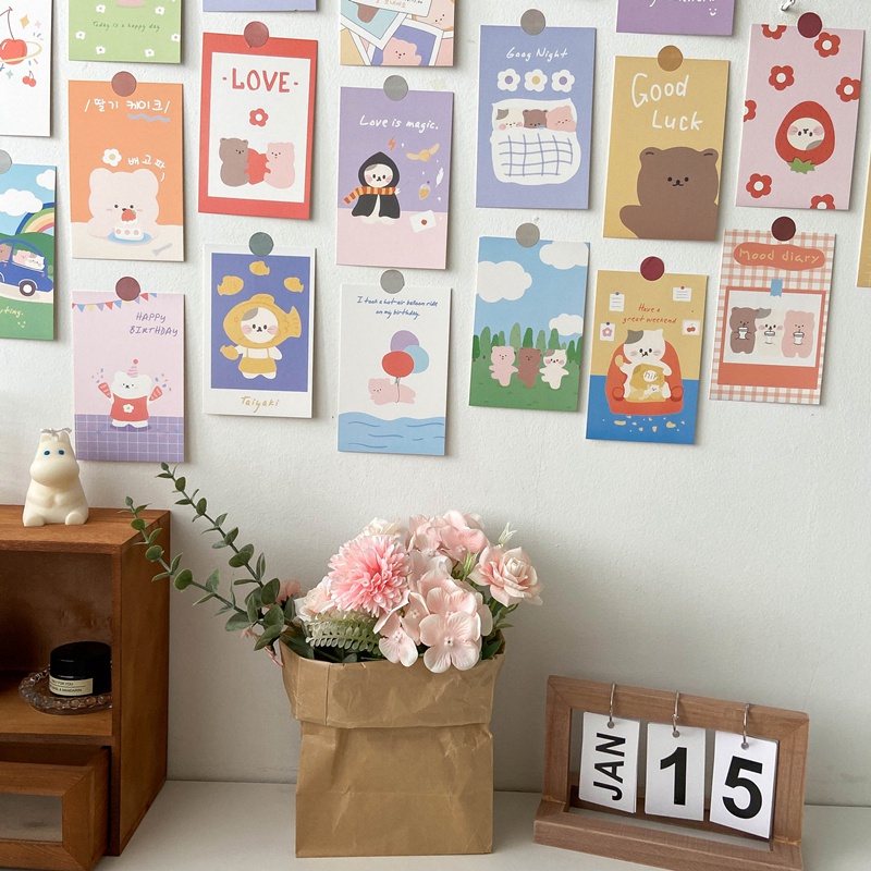Set 30 Thẻ Giấy Treo Tường Trang Trí Phòng Ký Túc Xá